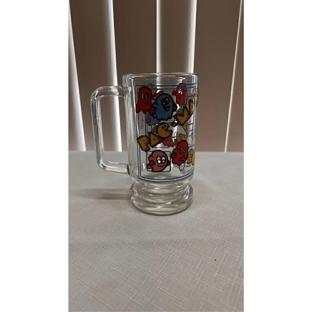 MIDWAY HOUZE PAC MAN GLASS MUG VIDEO GAME